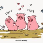 Dibujo de una Familia de cerdos