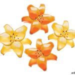 Dibujo de Flores Naranjas para Imprimir