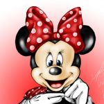 Dibujo de Minnie Mouse sonriendo