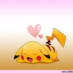 Dibujo de Pikachu enamorado