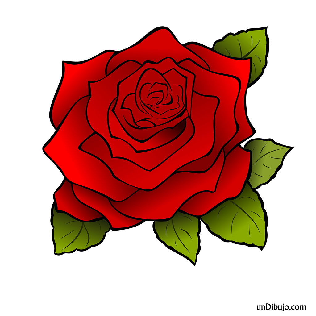 Dibujo de Rosa Roja para Imprimir