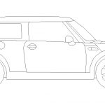 Dibujo de auto Mini Cooper