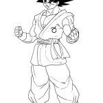 Dibujo de Goku Fase Normal para Pintar