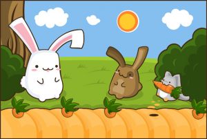 conejos y zanahorias