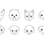 Dibujo de Cabezas de perros para colorear