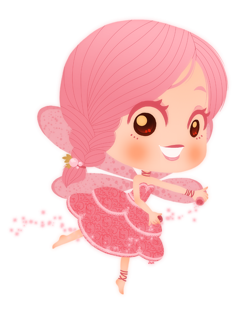 Dibujo de Hada infantil rosa para descargar