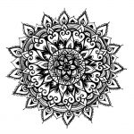 Dibujo de Mandala de flores ideal para colorear