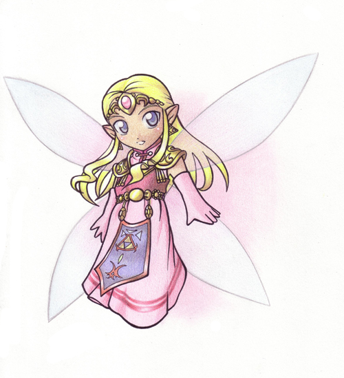 Personaje Zelda como Hada para imprimir