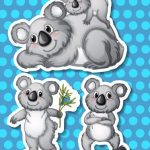 Dibujo de Familia de koalas
